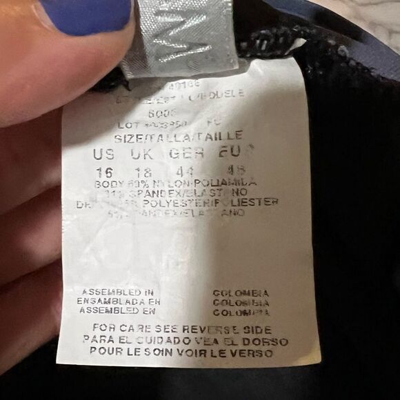 Magicsuit By Miraclesuit Lisa One-Piece
Swimsuit Grey Black Size 16 - Picture 9 of 11